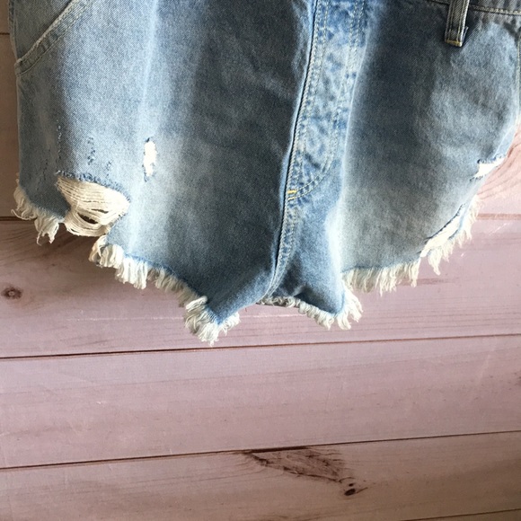 Free People Moonbeam Denim Shortalls - Picture 2 of 8